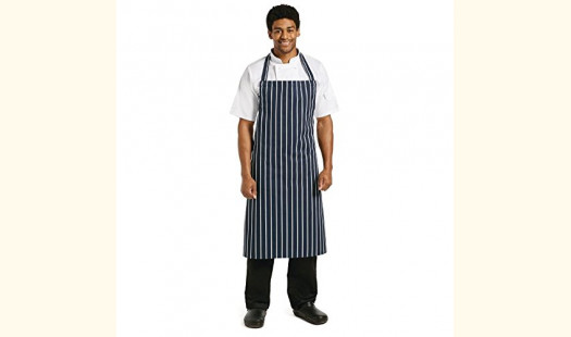 Professional Polycotton Butchers/Kitchen/Cooks Apron (Navy/White)